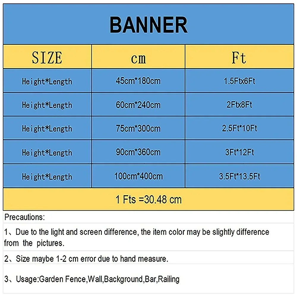 JohninBanner 2x8 Fts Polyester Printed Banner Garage or Outdoor For Decoration FLAG