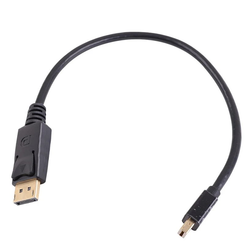 30cm HD Video Gold-plated mini Displayport to DP elbow 90 Degree Cable Male Computer Graphics Card to Monitor Connection Cable