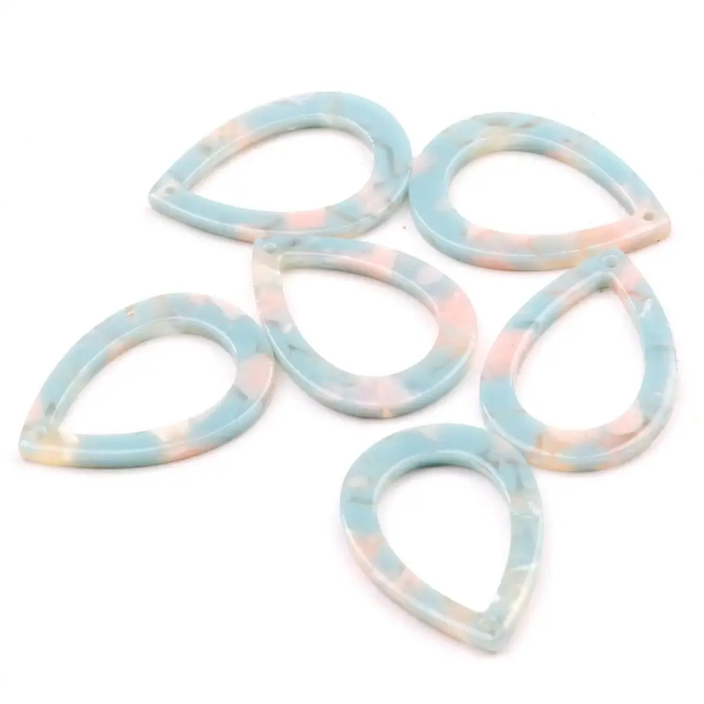 Schildpatt-Perlen, Acetat-Acryl-Leoparden-Anhänger, Tropfenförmige Anhänger, Schmuckzubehör, Ohrringteile, 31mm X 21,5mm – Detail 19