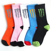 Monster Energy sport socks for both men and women, suitable for cycling, playing ball, and running, with anti odor properties
