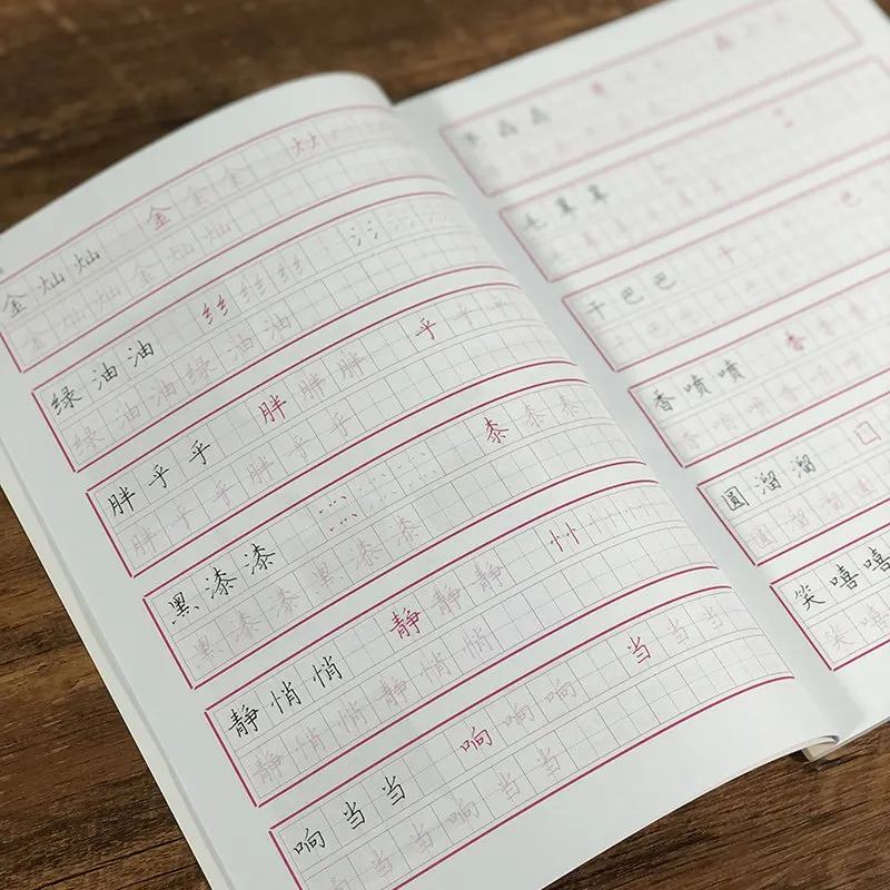 Elementary School Students Common Words Practice Copybook、Calligraphy Beginners Stroke & Radical Tracing Workbook