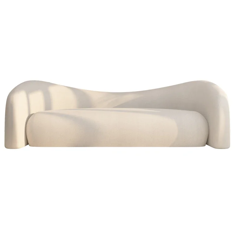 

Simple creative cream sofa set small apartment living room bed