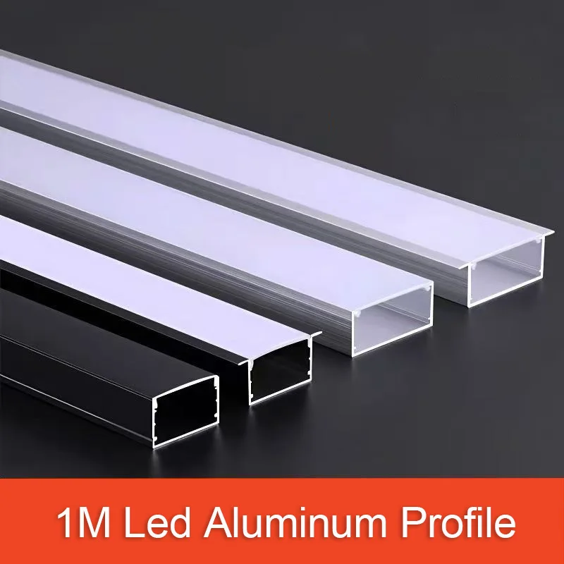 

5-10PCS 1M Surface Mounted Aluminum Profile Bar Linear Light Ceiling Embedded Drywall Channel Diffuser Cabinet Wine Lamp