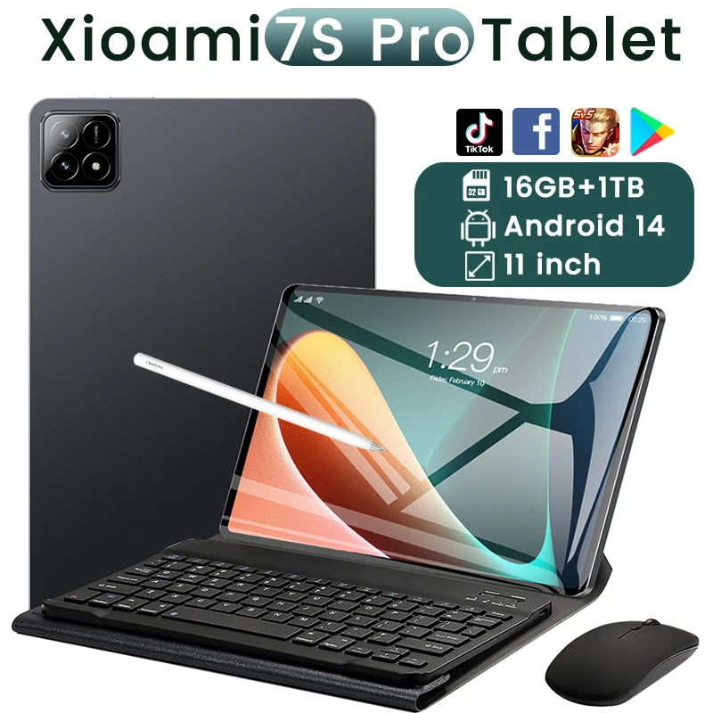 

Global Version Android tablet Pad 7S Pro 10.1 inch Original Xioami 5G WIFI Tablette snapdragon888 16G+1T 10000mah 2025 Tablet PC