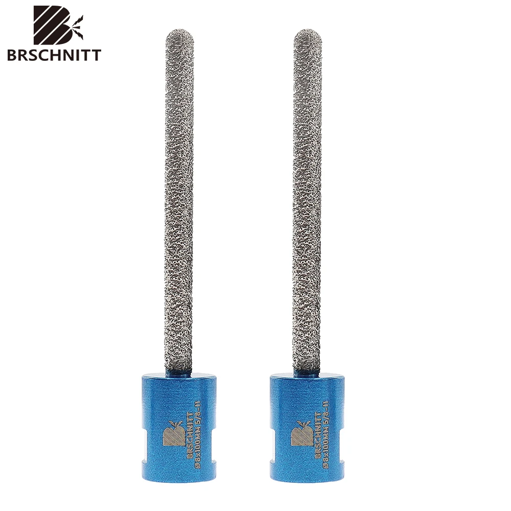 

1pc/2pcs 8*100Diamond Vacuum Brazed Chamfering Milling Finger Bits 5 8 Thread Enlarging Holes Reaming Edging Cleaning Gap Mortar