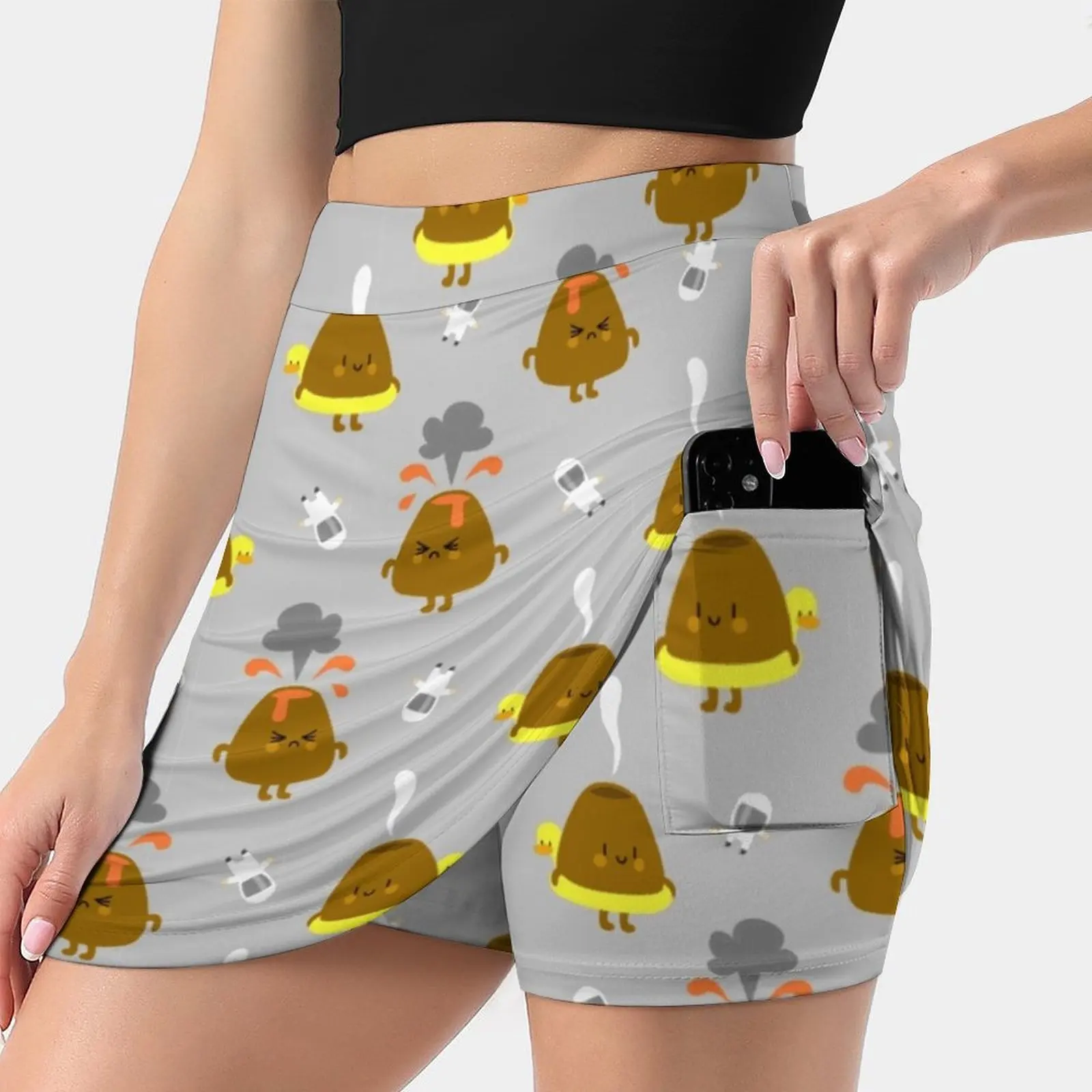 Volcanology S-4Xl Tennis Skirts Golf Fitness Athletic Shorts Skirt With Phone Pocket Volcano Volcanologist Lava Earth Science