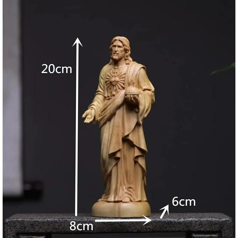 Wood Carving Jesus Statue Home Decoration Religious Solid Wood Carving