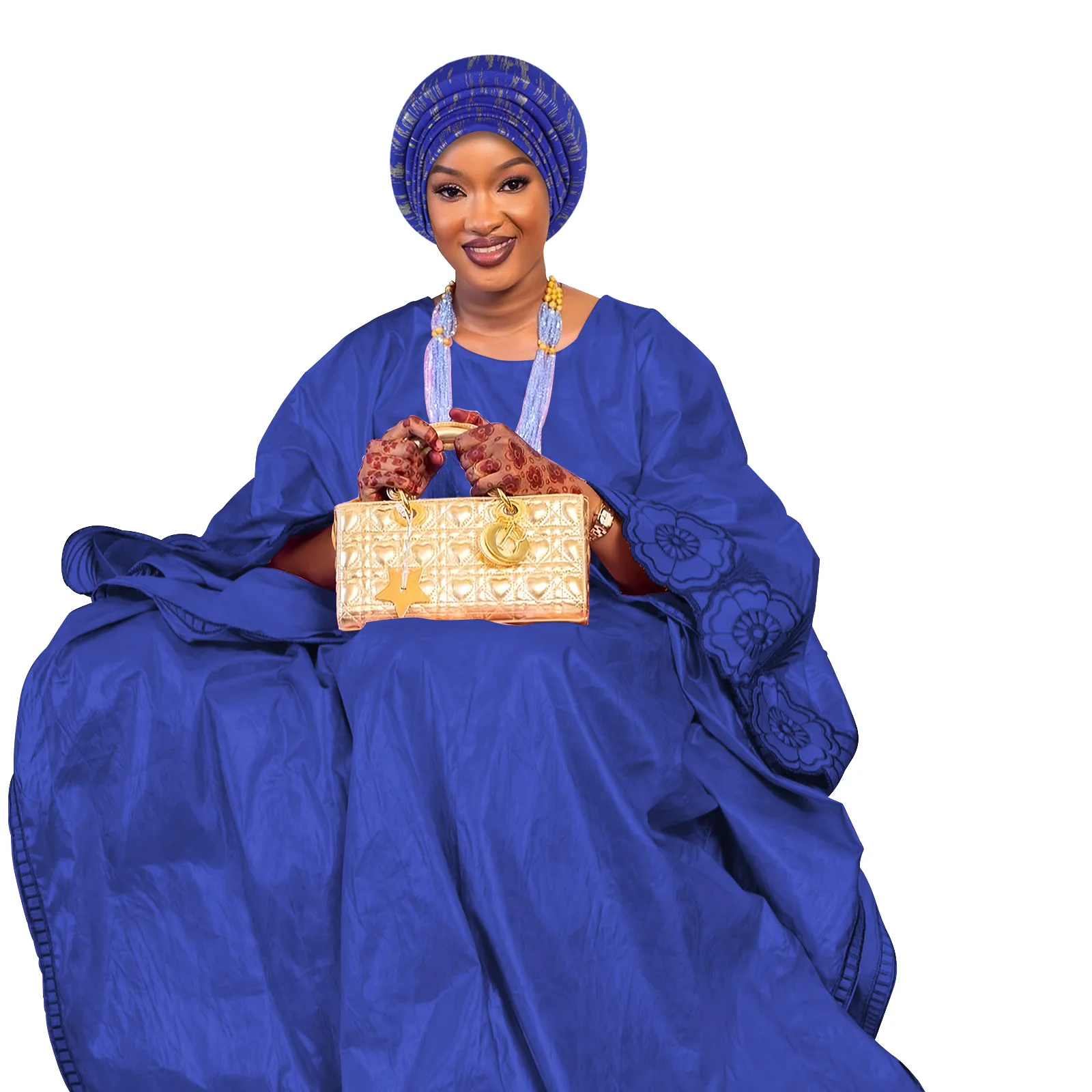 Shimmer Turban Cap for Women African Auto Gele Headties Muslim Hijab Bonnet Headscarf Nigeria Wedding Party Headgear Head Wrap