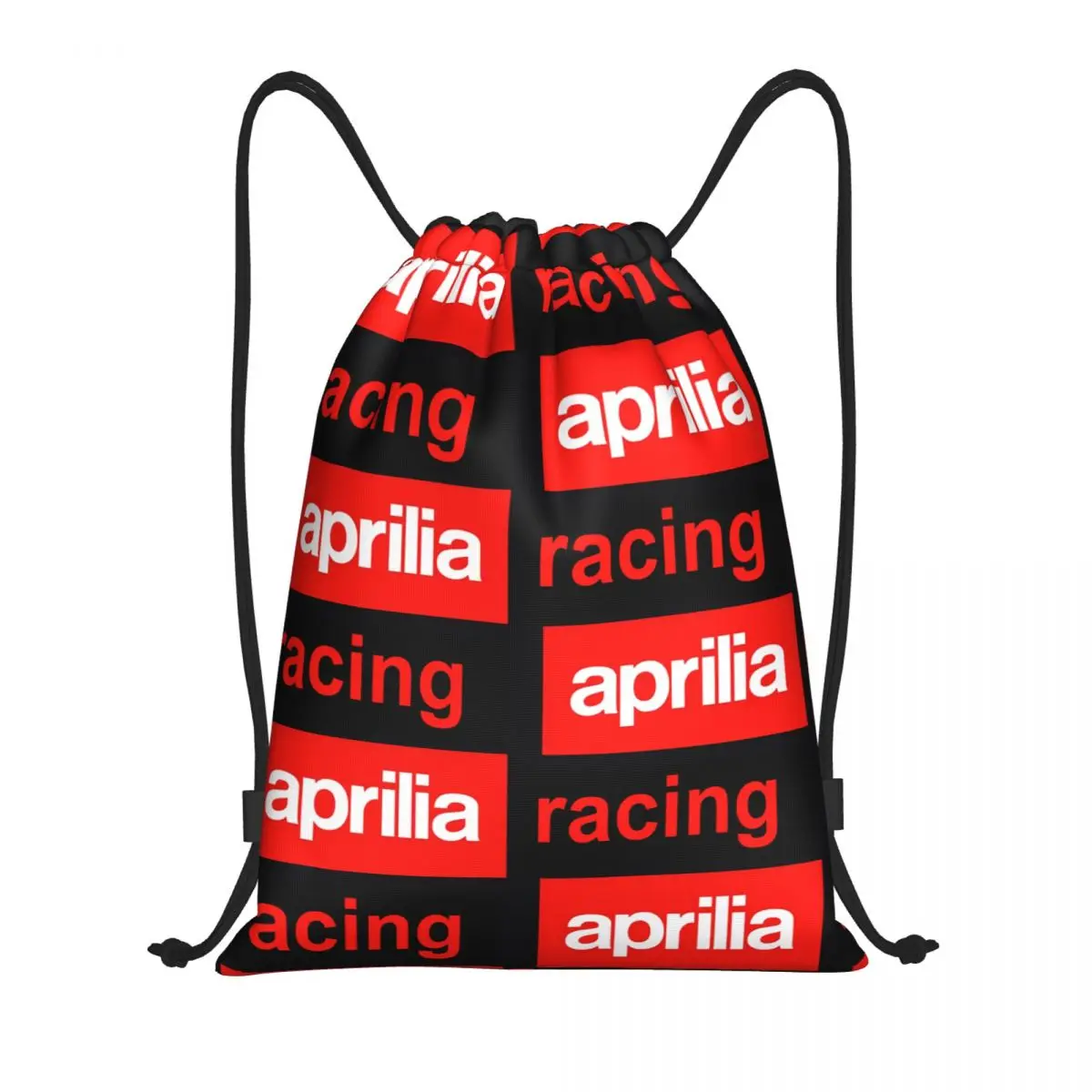 Custom Motorcycle Aprilias Racing Drawstring Backpack Sports Gym Bag for Men Women Training Sackpack