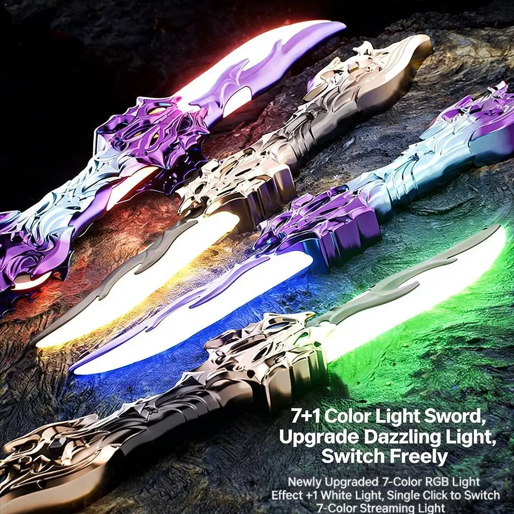 

Светящийся меч, уличный лазерный меч, интерактивная игрушка для детей и взрослых, косплей, меч, игрушки, подарок, телескопический красочный меч