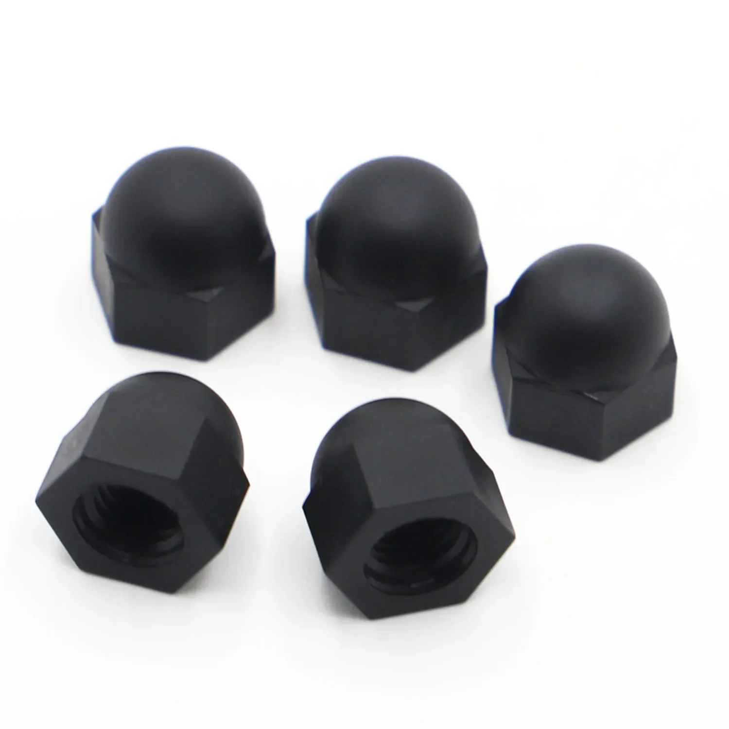 Black Plastic Nylon Cap Nuts M3 M4 M5 M6 M8 M10 M12 Decorative Cover Semicircle Acorn Nut DIN1587