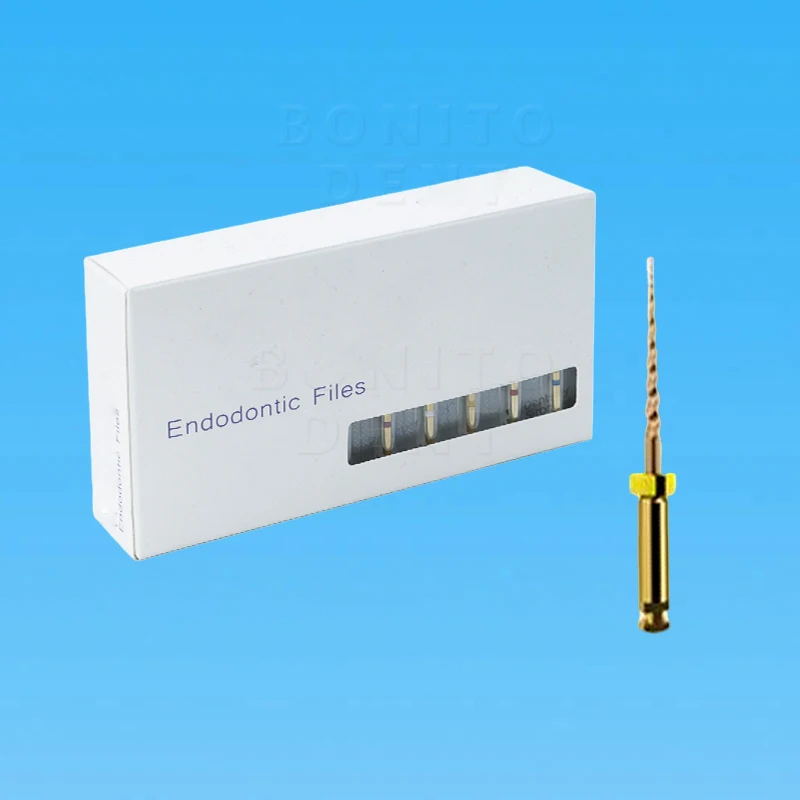 1PCS Dental Gold Rotary Files – Heat-Activated Flexible Engine Files for Root Canal | Endo Dentistry Tool