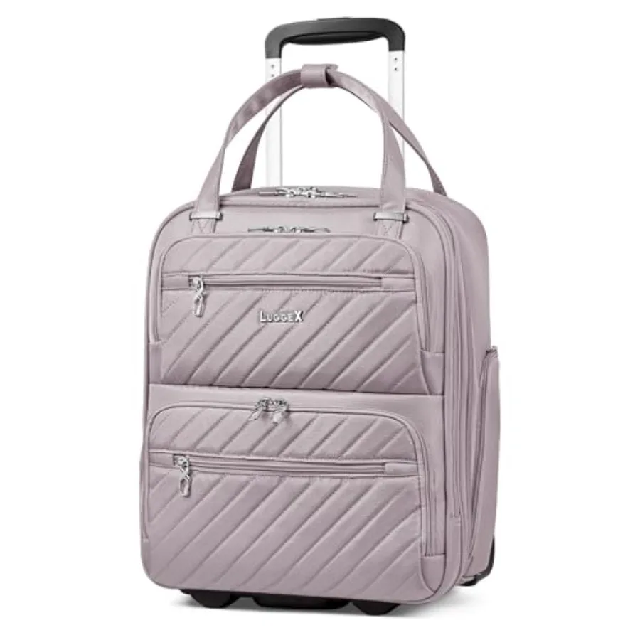 

Underseat Carry On Luggage with Wheels, UDK Stylish Lightweight Under Seat Luggage, Soft Sided Personal Item Suitcase for Short