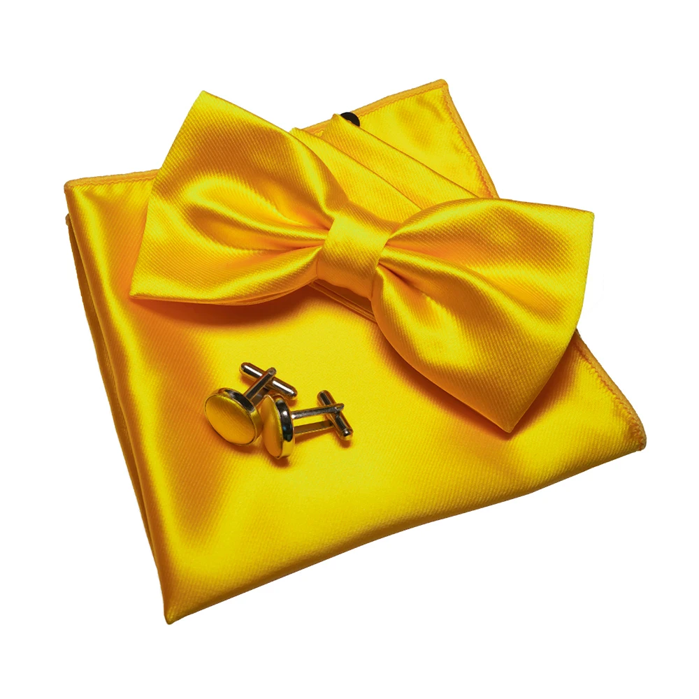 EASTEPIC Herren-Fliege-Sets, einschließlich exquisiter Manschettenknöpfen und weichen Taschentüchern, glänzendes Accessoire aus Satin für Männer bei Hochzeiten – Detail 17