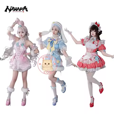 Game Naraka Bladepoint Cute Anime Tsuchimikado Kuro Cosplay Costume Cilla and Yin Ziping Fashion Lolita Dress for Women ComicCon