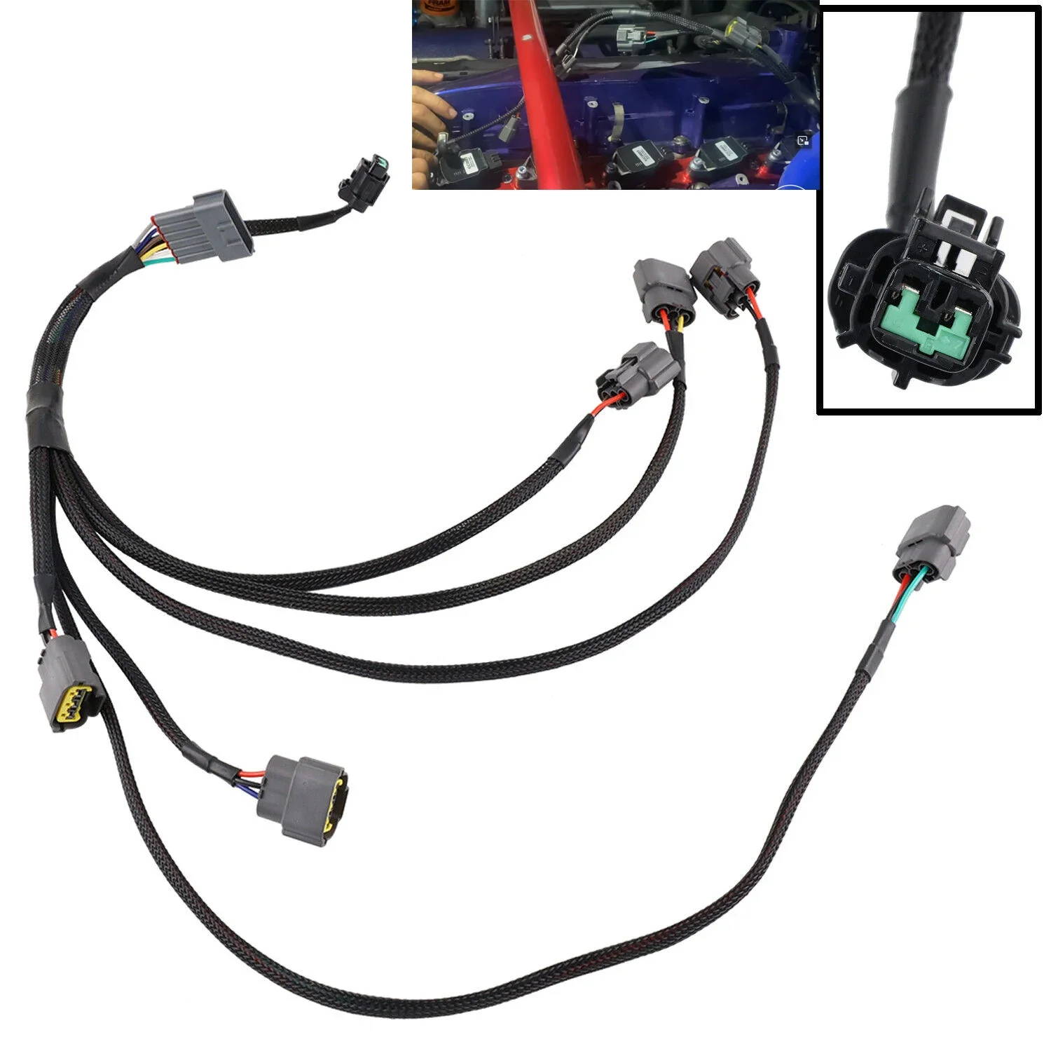 Direct-Fit R35 Ignition Coil Pack Wiring Conversion Harness Kit for Nissan Skyline R33 GTR RB26DETT RB26
