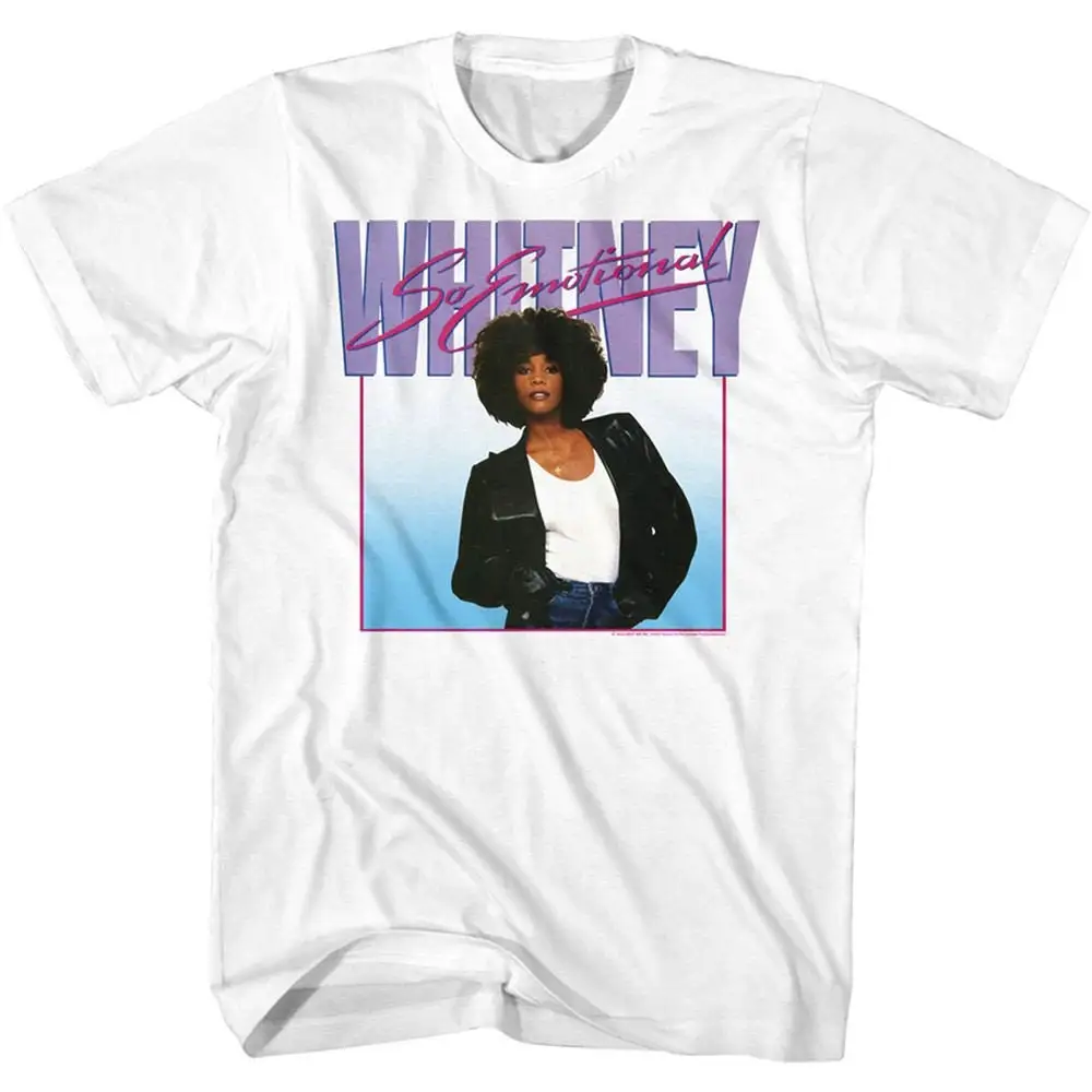 Whitney Houston So Emotional White Adult T Shirt