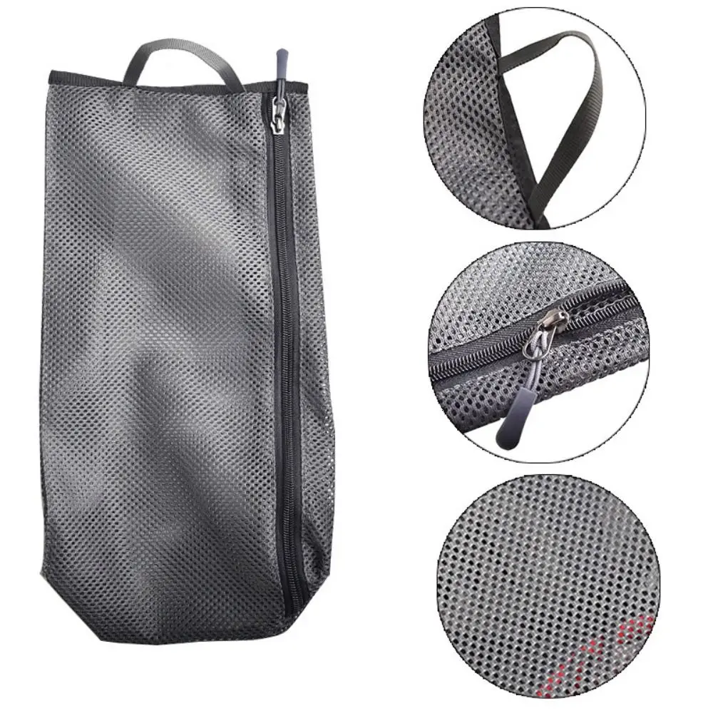 Bolsa de malla para zapatos con cremallera suave, bolsa de almacenamiento multiusos transpirable para natación, bolsa de buceo Visible para deportes al aire libre