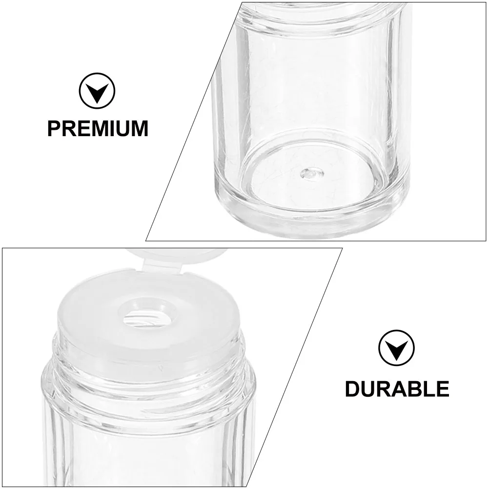 

6Pcs Loose Powder Bottles Premium Portable Refillable Containers with Flip Lid for DIY Foundation Glitter Powder
