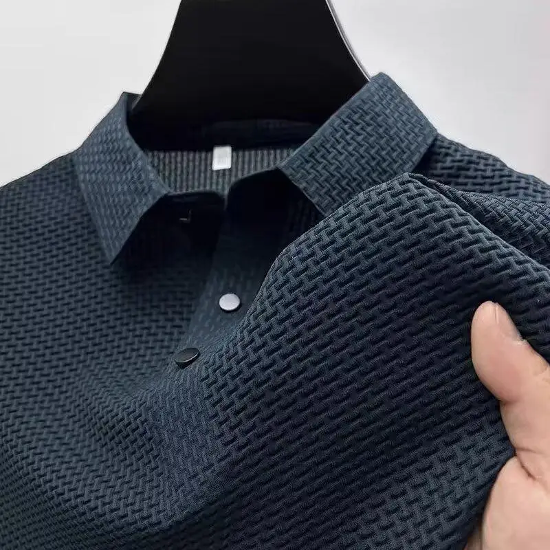 

Retro Shirt Men's Summer New Color Collar Half Sleeve Trendy Short Sleeve T-Shirt Street Style Thin Polyester Fiber