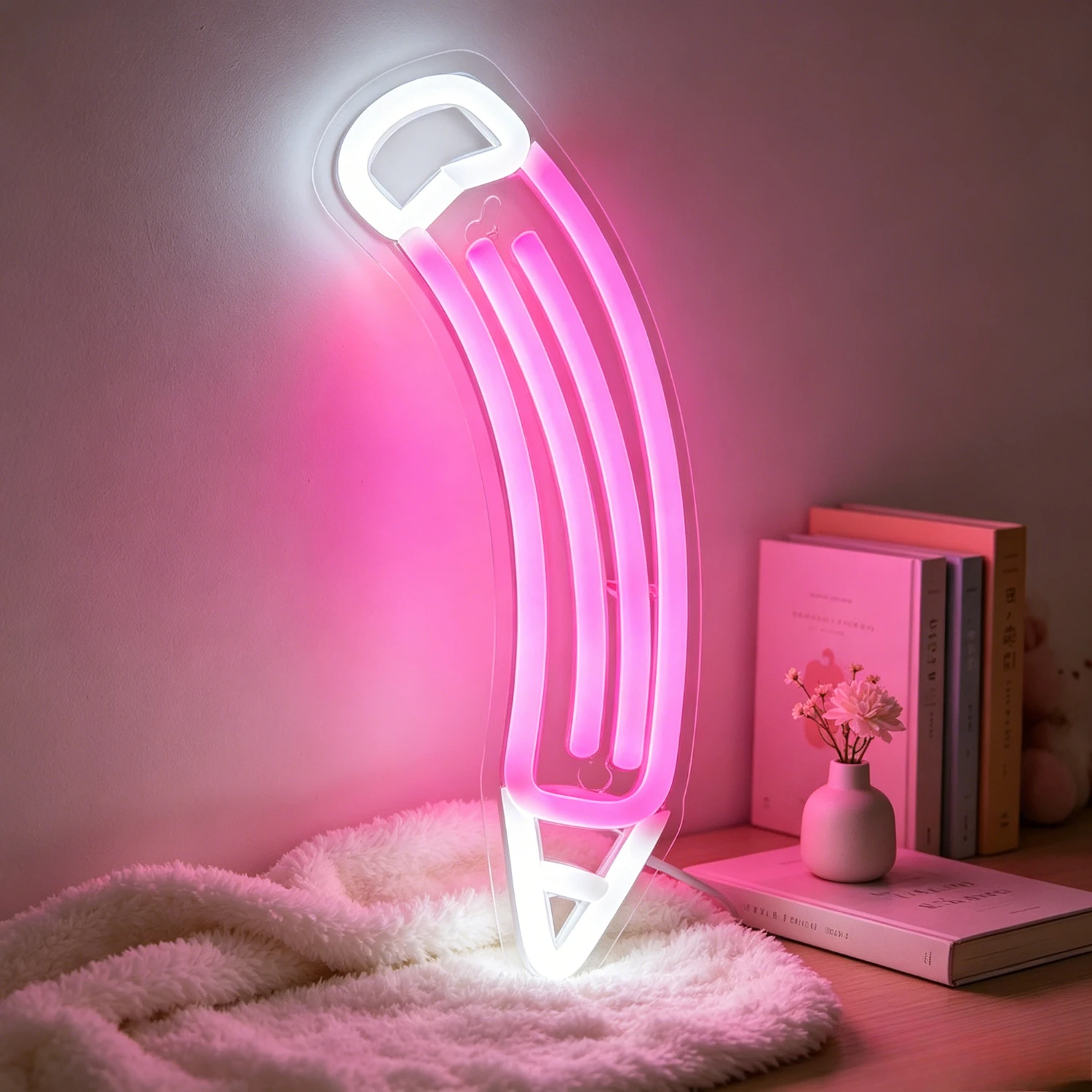 

Pencil Shaped Neon Sign Novelty LED Neon Light for Bedroom Wall Decoration Holiday Party Wedding School Teachers Bookstore