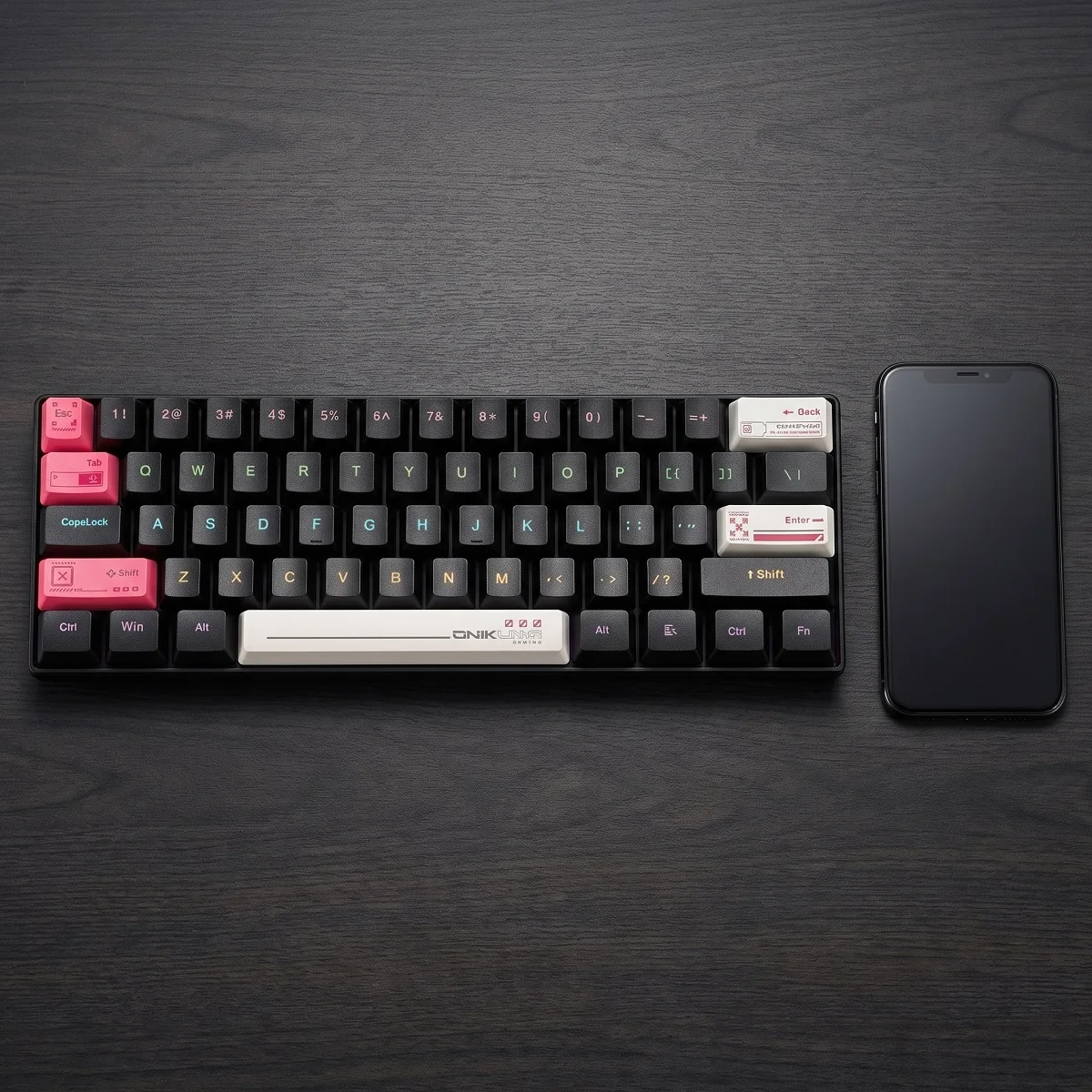 ONIKUMA big save store  Wired Gaming Keyboard 61 Keys RGB Backlit Mechanical Brown Switch Dynamic Lights Compact Size for Gamers