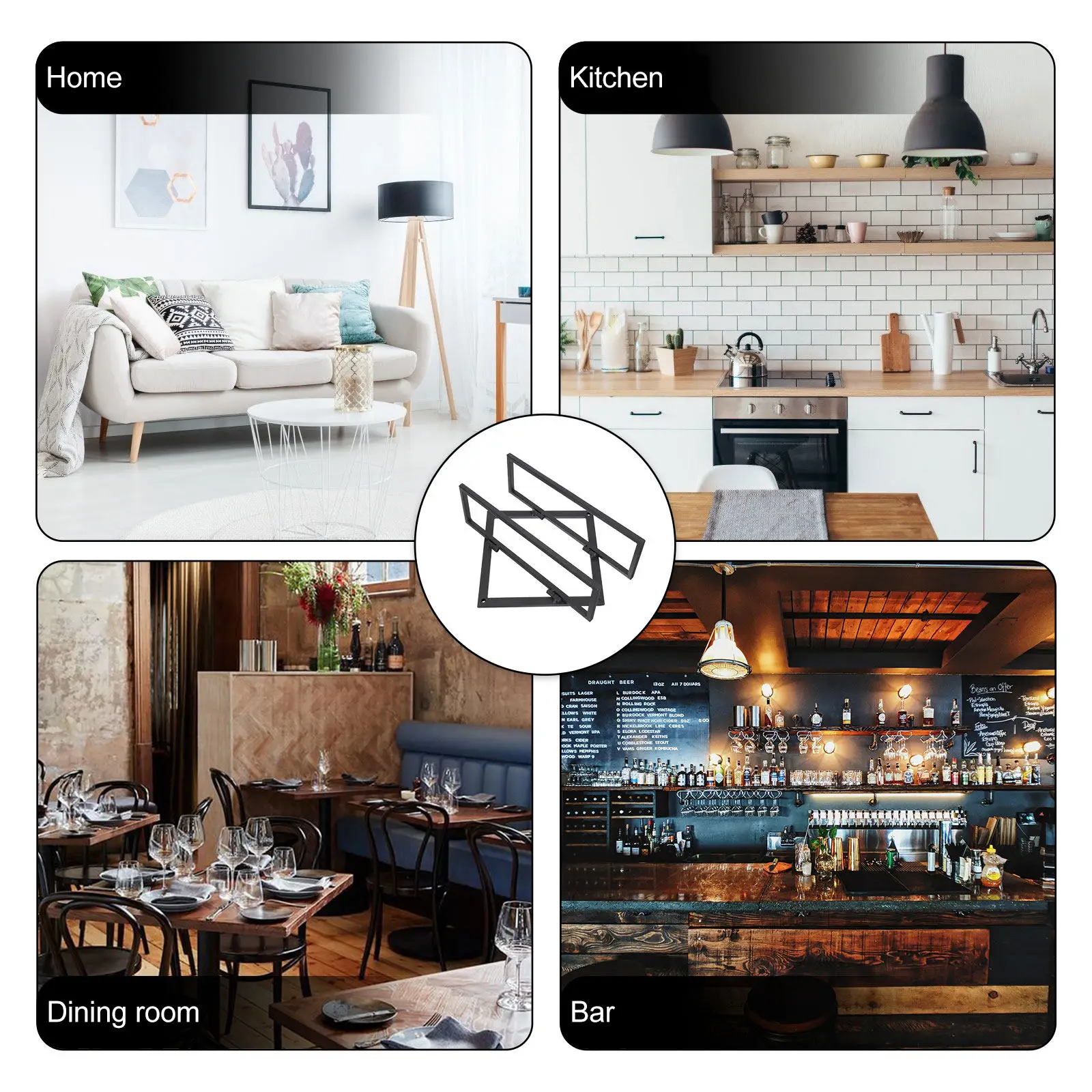 Creative Steel Wine Display Rack Wall Mounted Space Saving Design for Wine Beer Bottles Home Bar Kitchen Decorative Storage