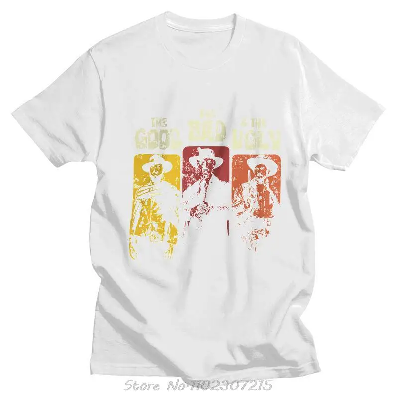 The Good The Bad And The Ugly Men T Shirt Cotton Tees Clint Eastwood Tshirts Short-Sleeve Il buono brutto cattivo T-shirt Gift