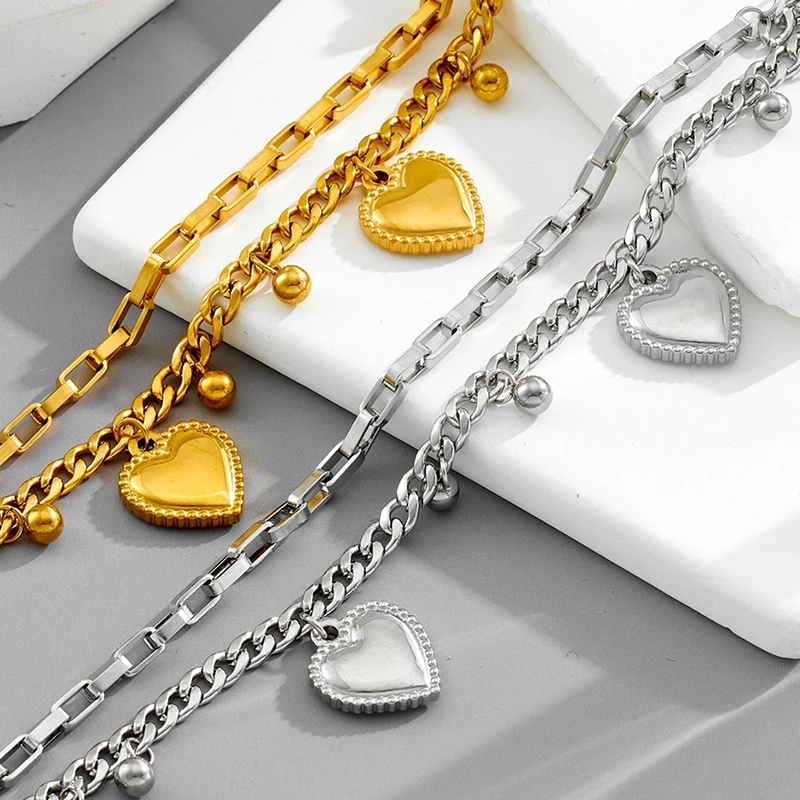 أزياء الحب فراشة تصميم هندسي قلادة سوار المرأة التيتانيوم الصلب لا يتلاشى مجوهرات عيد الحب هدية عيد ميلاد