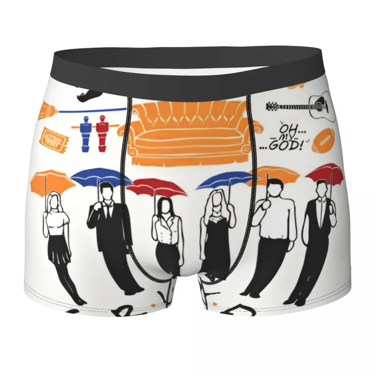 

Друзья ТВ-шоу Плакат Нижнее белье Программа Мультфильм 3D Чехол Горячие боксеры Дизайн Трусы-боксеры Удобные мужские трусы размера плюс