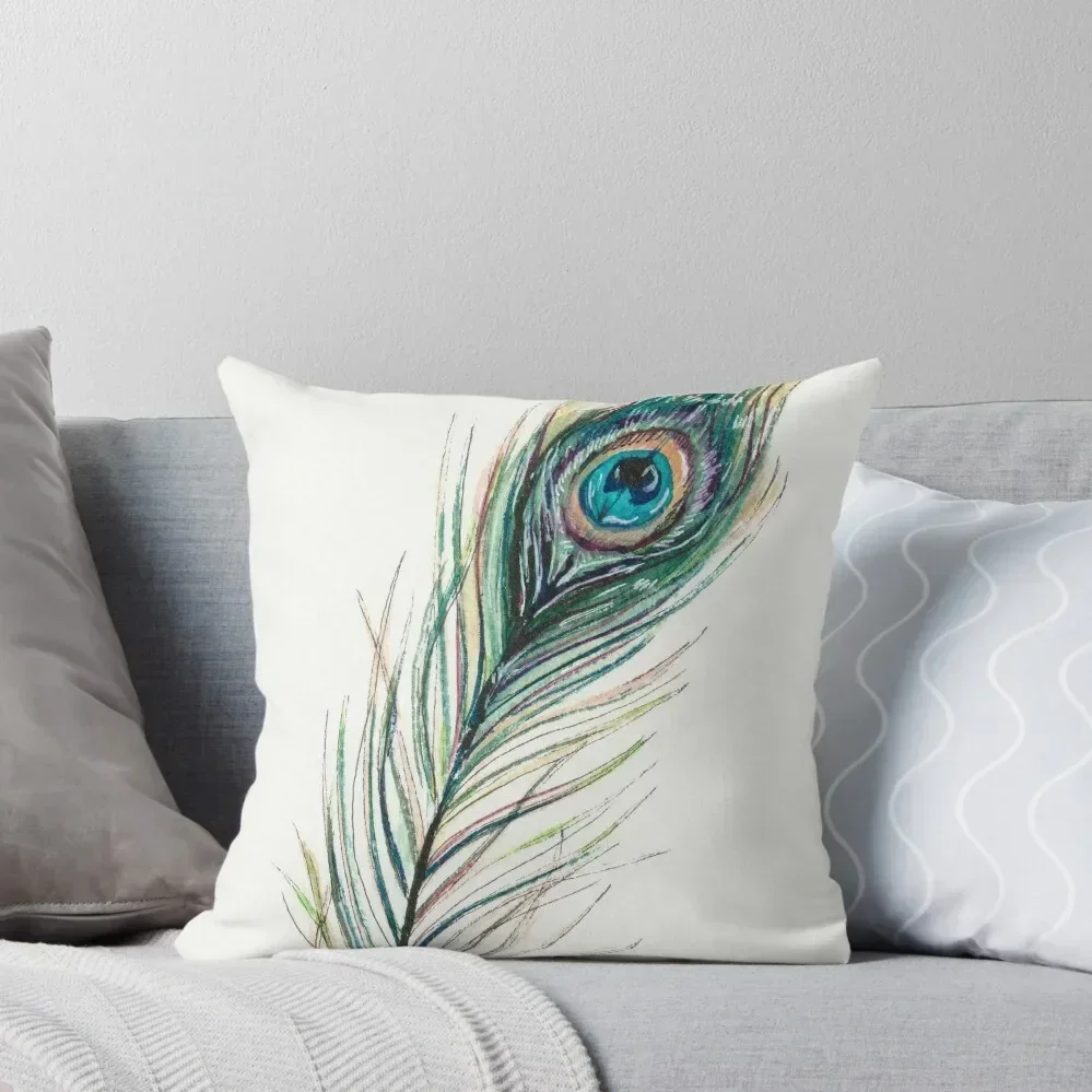 Peacock Feather Throw Pillow christmas pillow case bed pillows Custom Cushion Photo Decorative pillow case