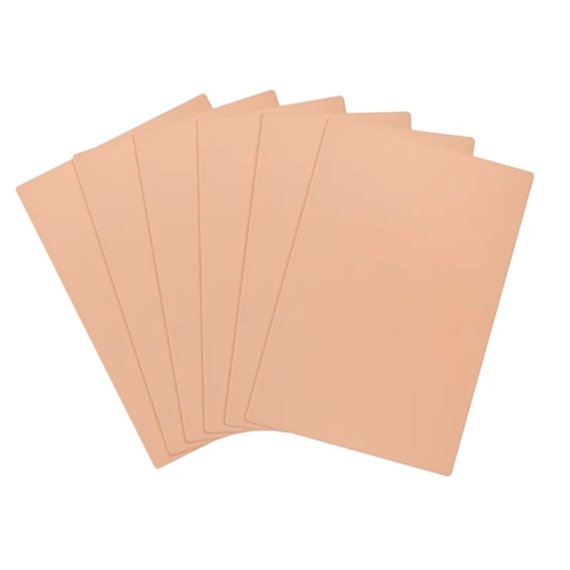

A47F-6PCS Кожа для практики татуировки 0,25 см Силиконовая искусственная кожа Двусторонняя для перманентного макияжа Учебные принадлежности Аксессуар для татуировки