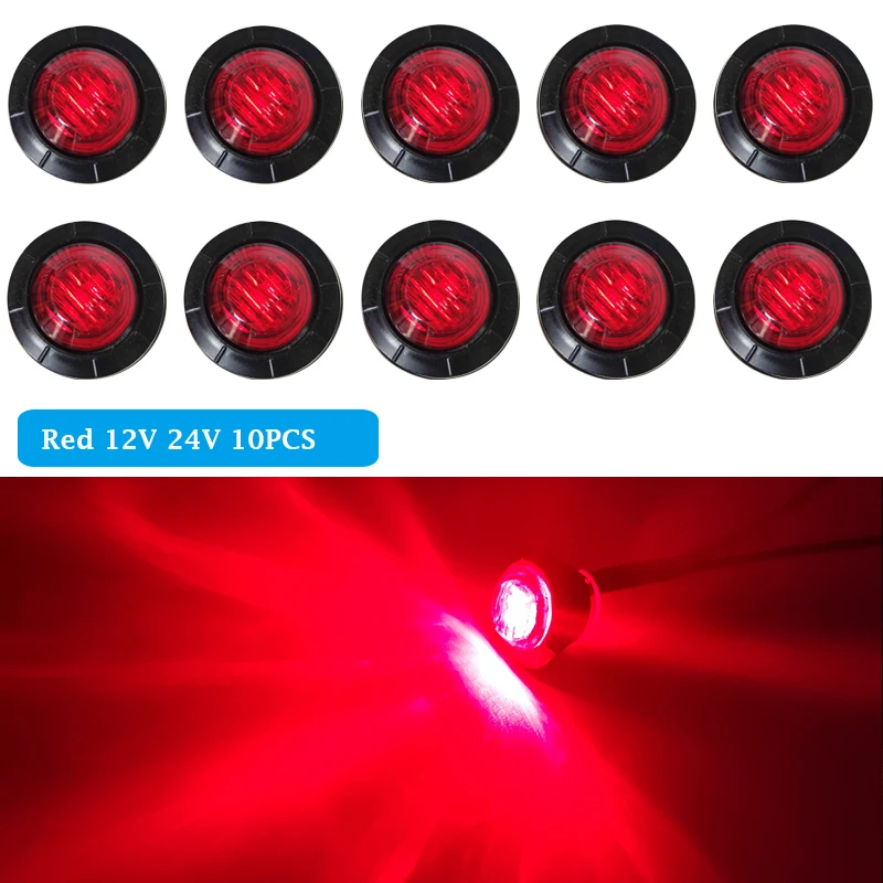 10PCS Camion LED Side Marker 24v LED Truck Lights Trailer Lamp Van Trailer Side Marker Light for Scania Truck Accessories