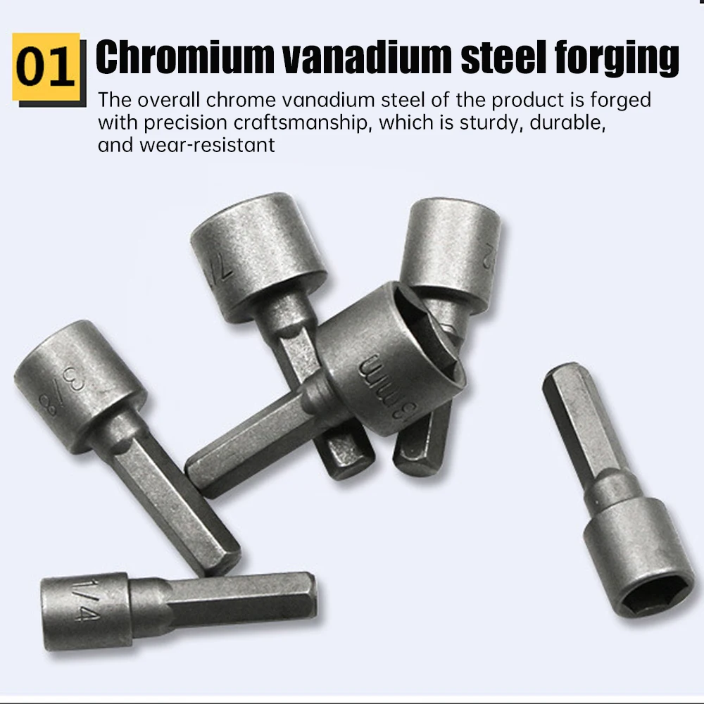 9/14Pcs Hex Socket Sleeve Nozzles Nut Driver Bit Set Hand Tools