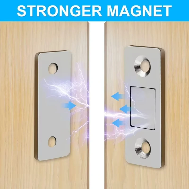 Ultra-Thin Magnetic Door Catch Self Adhesive Cabinet Window Door Closed Catches Kitchen Cupboard Drawer Latches Magnets Sheet