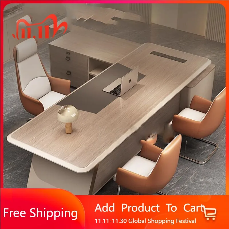 

Wooden Study Office Desk Computer Lshaped Organizers Storage Storage Office Desk Minimalist Modern Scrivania Salon Furniture