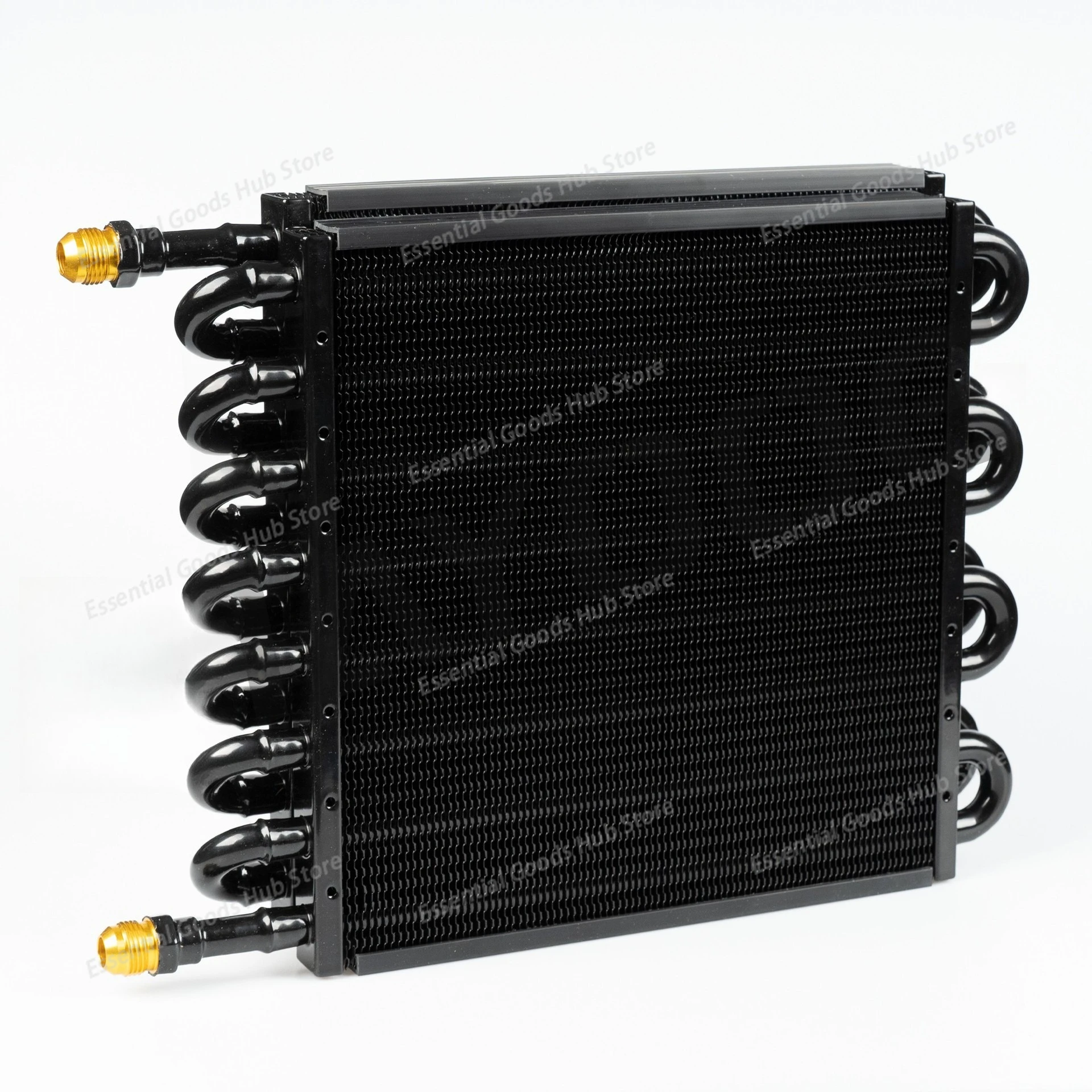 

Автомобильный двухслойный масляный радиатор AN8 для трансмиссии, универсальный радиатор для двигателя и коробки передач с 8-портовой трубкой и защитой рамы