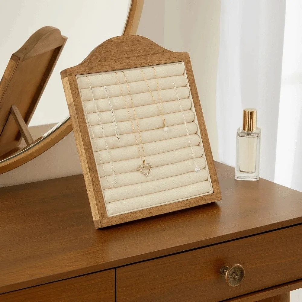 

Вертикальный деревянный поднос для ювелирных изделий, стоячие серьги, поднос для ювелирных изделий, ящик для хранения, большой вместительный органайзер для ювелирных изделий, хранение ювелирных изделий