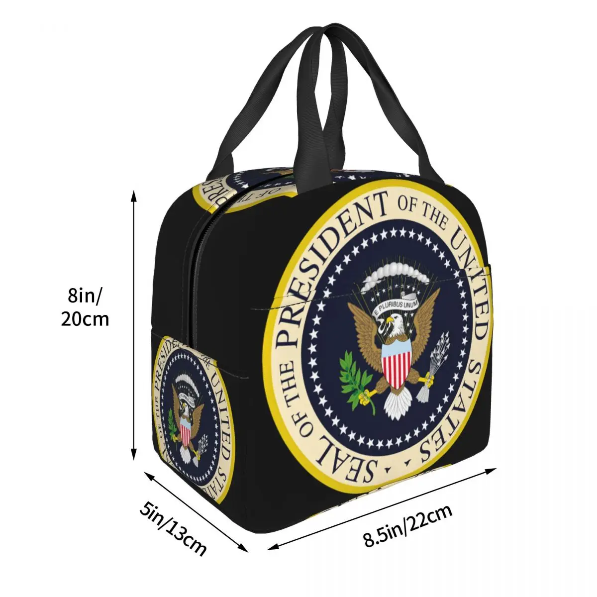 Sigillo del presidente dello stato unito Lunch Bag Unisex Portable Cooler isolato Lunch Box Food Bento Box