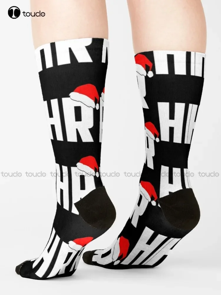 Christmas Hr Holiday Clothes Funny Human Resources Socks Red Baseball Socks Christmas Gift Unisex Adult Teen Youth Socks Custom