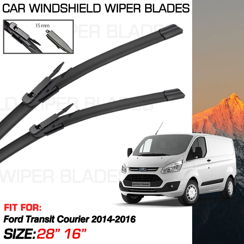 

2x Front Wiper Blades For Ford Transit Courier Ford Tourneo Courier 2014-2016 2015 Car Accessories Front Windshield Washer Brush