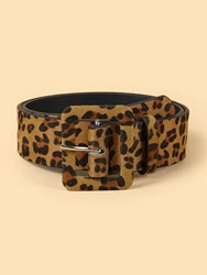 Boho Style PU Leather Black and White Leopard Leather Three Colors Available Women Dress Slim Fit Women Dress Belt