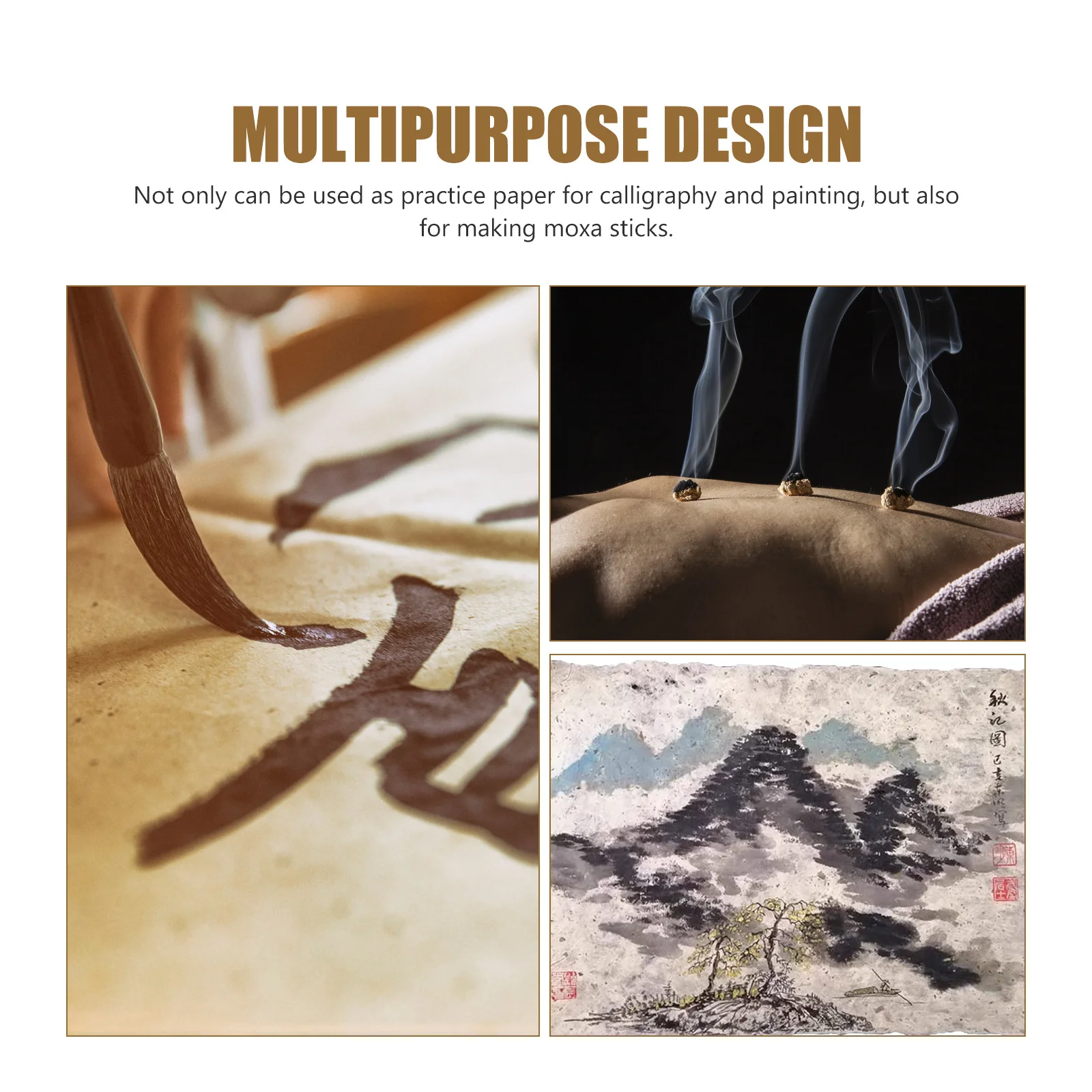 100pcs Paper Large Calligraphy Practice Sheets For Chinese Painting Drawing Diy Crafts Durable Art Supply Blank Rice