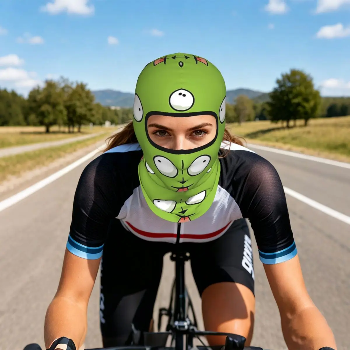 Gir Face - Invader Zim Cartoon Thin Balaclava Full Face Mask Sun Protection Neck Gaiter For Motorcycle Cycling Fishing Outdoor