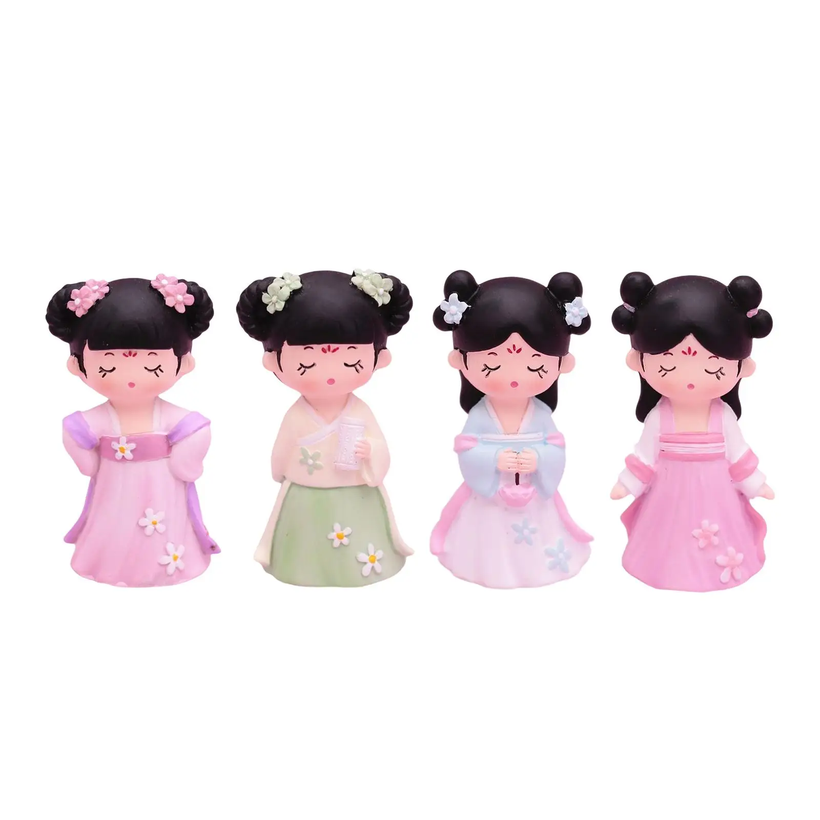 Resin Chinese Ancient Girl Doll Decorations Gifts for Bedroom Living Room