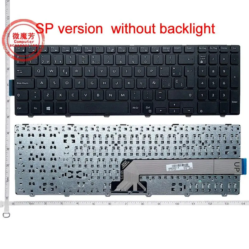 LA/SP Teclado Laptop Keyboard For Dell Inspiron 15 3000 3541 3542 3543 3551 3558 3552 3559 5547 5548 5558 5555 5551 5758 5755