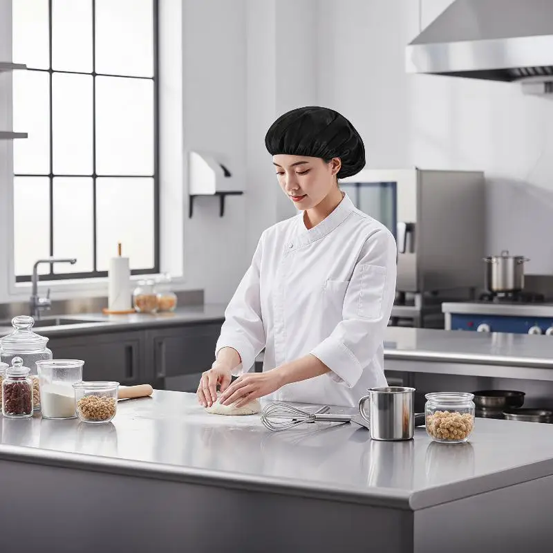Reusable Breathable Mesh Hair Caps Soft Elastic Band Odorless Fabric For Kitchen Food Service Staff