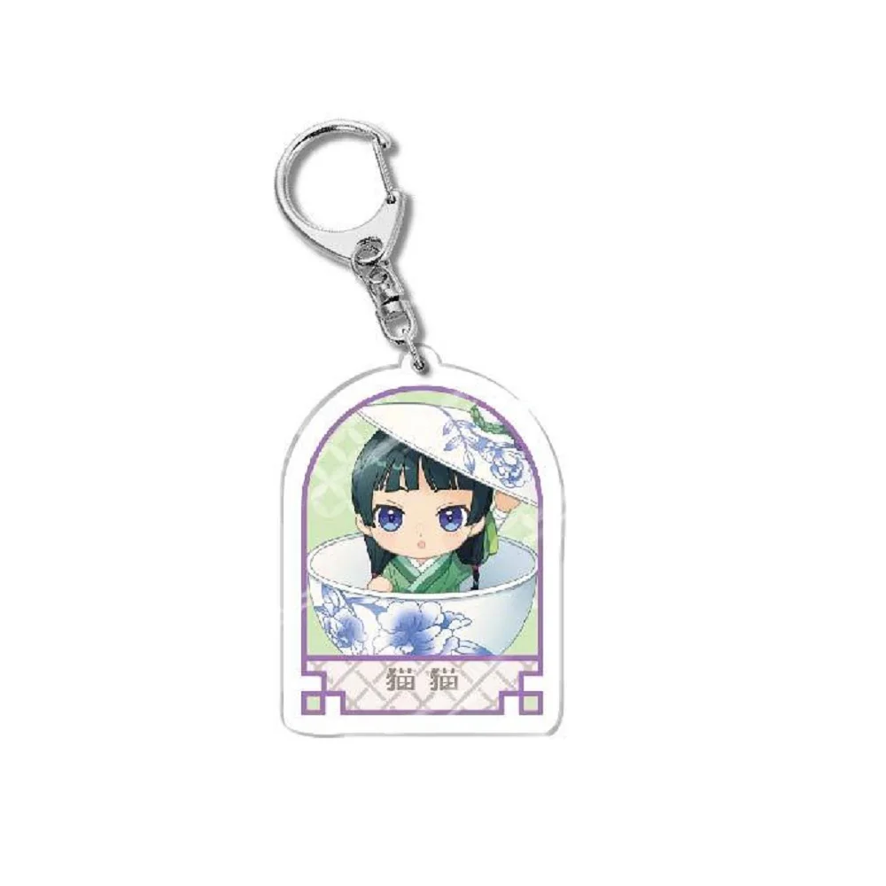 Cute Anime The Apothecary Diaries Kusuriya No Hitorigoto Keychain Acrylic Figure Maomao Gao Shun Li Bai Cosplay Key Chain