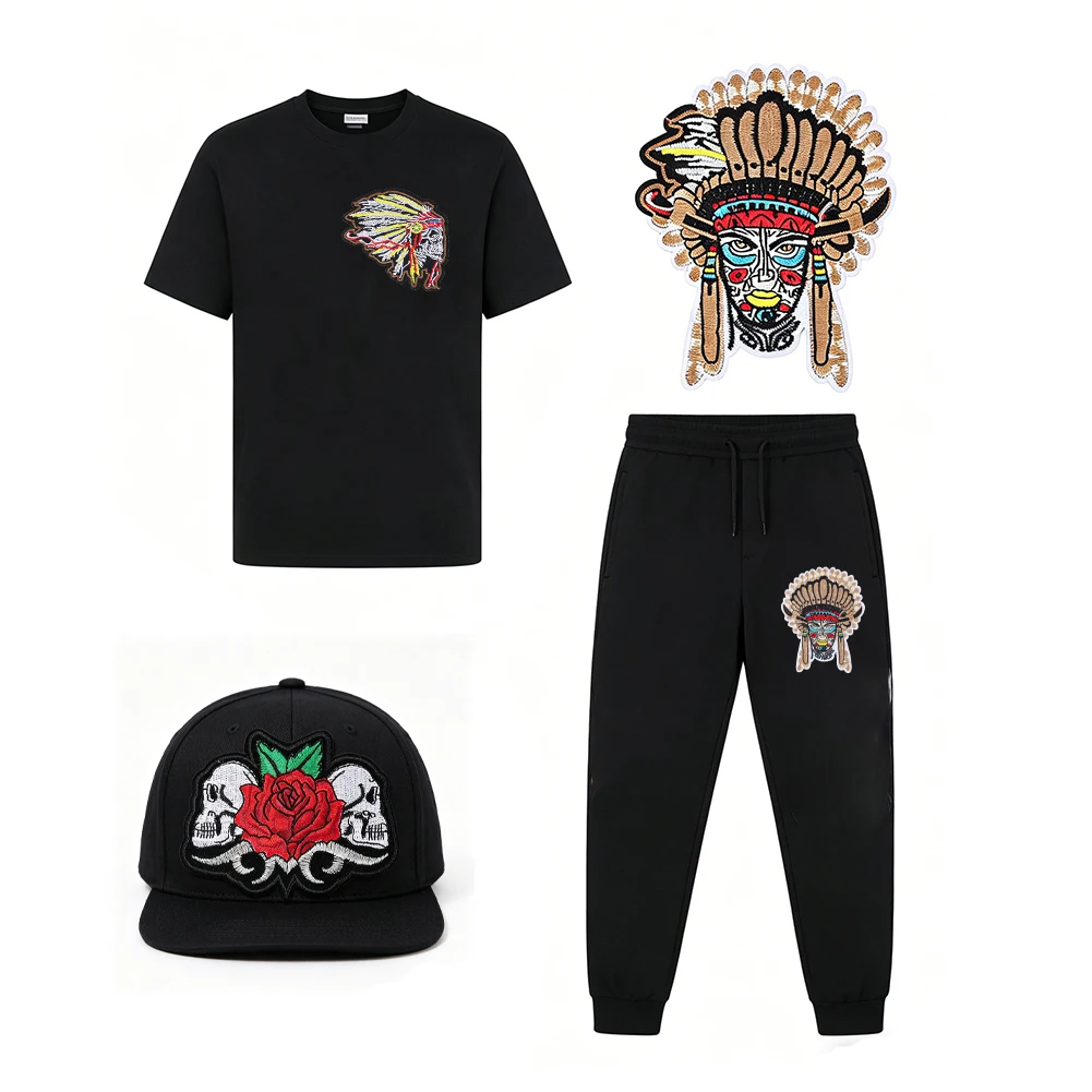 Vintage Indianer-Stammes-Emblem zum Aufbügeln oder Aufnähen, Dekoration für T-Shirts, Jeans, Jacken, Rucksäcke, Hüte, Bastelgeschenk – Detail 4