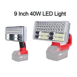 Luz de trabajo recargable para exteriores, linterna M18 de 40W y 4200LM para Milwaukee, adecuada para batería de iones de litio de 18V, 48-11-1828